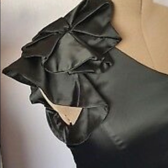 Blue One Shoulder Ruffle Cocktail Party Dress - Picture 13 of 15